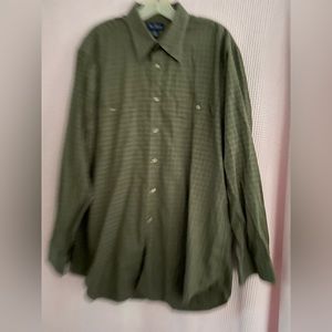 PAUL FREDRICK Kakai plaid shirt size 16 1/2.